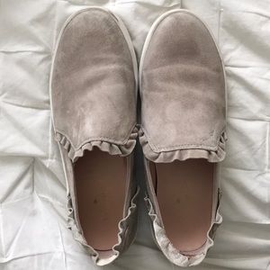 Kate Spade ruffle slip ons